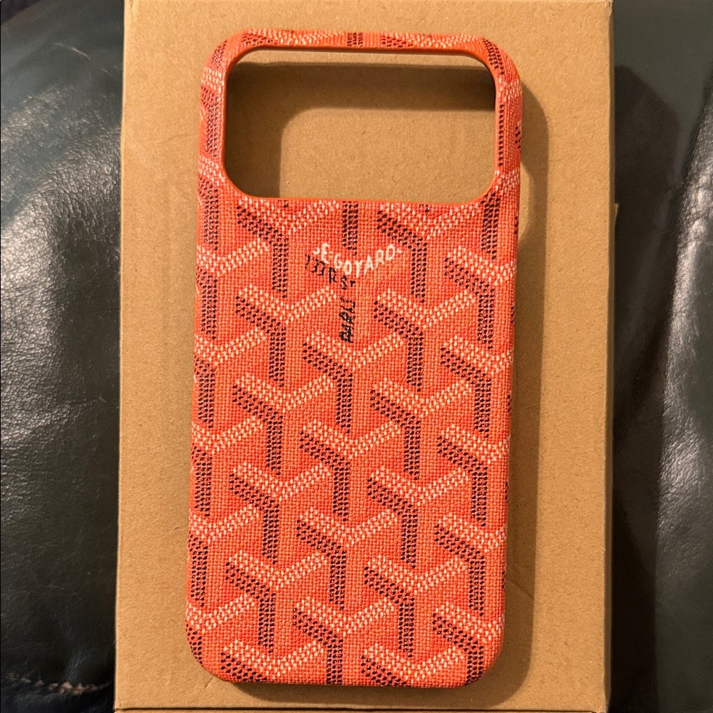 Goyard Vibrant Orange Phone Case
For IPhone 17 Pro Max
